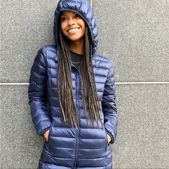 Aritzia | Tna Botanie Long Puffer Jacket - NAVY BLUE XXS - Picture 6 of 6